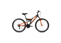 Велосипед 26' Altair MTB FS 26 1.0 18 ск Черный/Оранжевый Матовый (18-19 г)