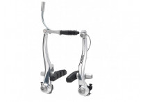 Alhonga тормоза v-brake hj-721adx для mtb/trekking/city, алюминий, рамки 110мм, пружина линейная, серебр., с колодками hj-601.12 (60мм), 181г/колесо, пер.+зад.