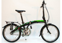 Dahon Curve i3 Obsidian черно-зеленый, 3 скорости, колеса 20