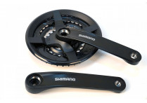 Система Shimano TY301, 175мм, Кв, 48/38/28, с защитой, черн, б/уп