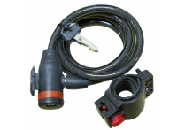 TBS ty-511 спиральный. 10х1800мм. с ключом и держателем. цвет: чёрный. в торговой упаковке