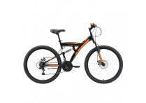 Велосипед Black One Flash FS 26 D черный/оранжевый 2020-2021 39608 (20')(HD00000375)