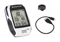 Велокомпьютер SIGMA ROX GPS 7.0 белый, навигация по треку, сравнение скоростей, расстояние, температура, высота, дисп...