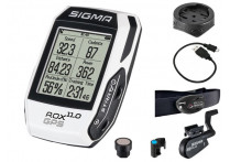 Велокомпьютер SIGMA ROX GPS 11.0 set белый вкл. датчики скорости/каденса R2 с магнитами и пульса R1: навигация по тре...