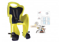 BELLELLI Сидение заднее Mr Fox Relax B-Fix, Hi-Viz, светоотражающее, жёлтое, до 22кг