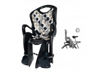 BELLELLI Сидение заднее Tiger Clamp, BLACK BUBBLES, до 22кг