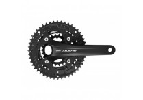 Система Shimano Alivio, M4060, 170мм, ин. вал., 44/32/22, без защ. зв., цв. черный