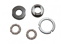 Neco каретка b882, bsa 1.37”x 24t, r/l, сталь, 5 частей (чашки, контргайка, подшипники 1/4”x9x2шт.). чёрная. назначение: минивелосипеды, в торг.уп.