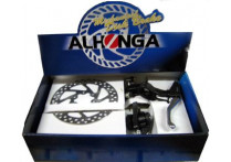 Alhonga тормоза дисковые мех. hj-md11+hj-327adv+2p передний+задний без торм. ручек - роторы 160мм, в коробке
