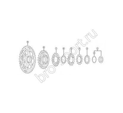 Звезды д/кассеты Shimano XT M771-10 (28-32-36T) Y1YR98060