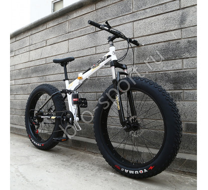 Велосипед BNQ MTB Черный с белым на спицах