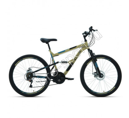 Велосипед 26' Altair MTB FS 26 2.0 disc 18 ск Бежевый/Черный 19-20 г
