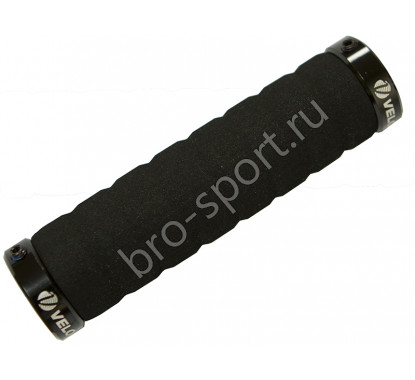 Velo грипсы vlg-847-ad3-l2-g1, 22,4х129мм, пластик/гель/суперлёгкая пена, с 2 ал.грипстопами g2 lock, с заглушками vlp-69-1, чёрные